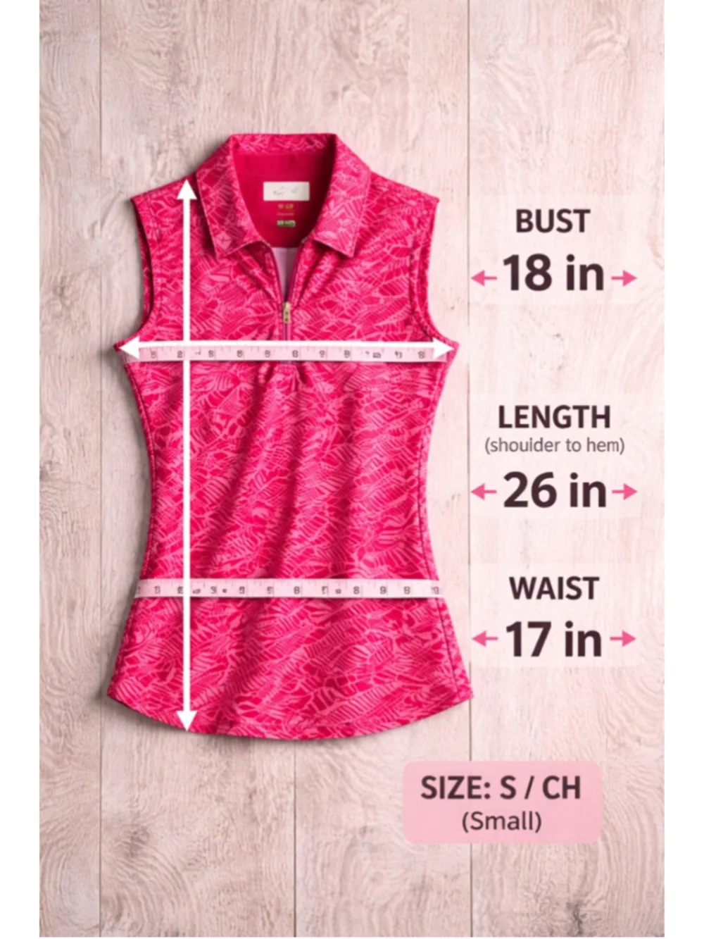 Greg Norman ML75 Womens Small Pink Sleeveless Golf Top 1/4 Zip Performance Polo - Picture 8 of 8